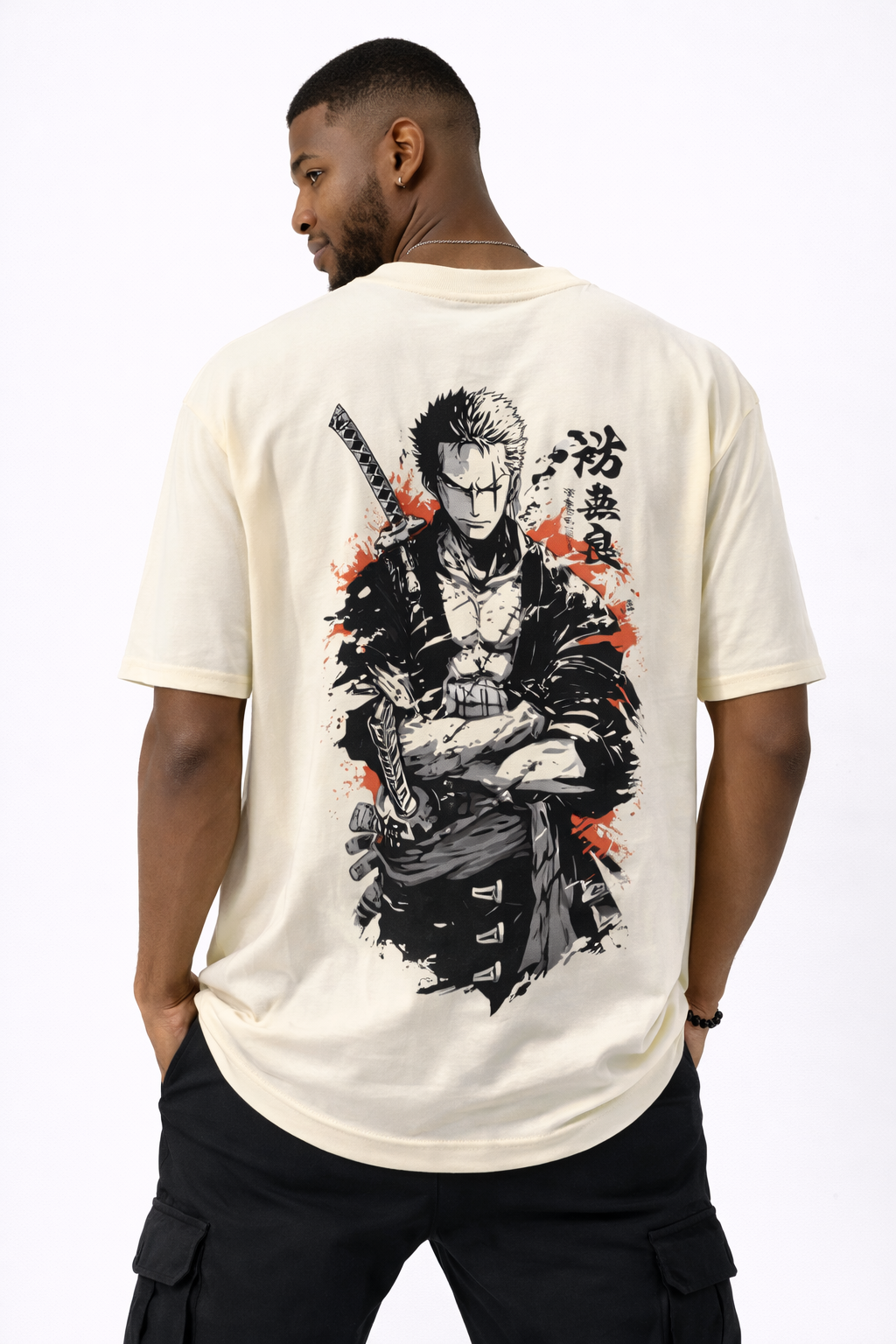 Samurai Core Aesthetic - Oversized French Terry Cotton T-Shirts