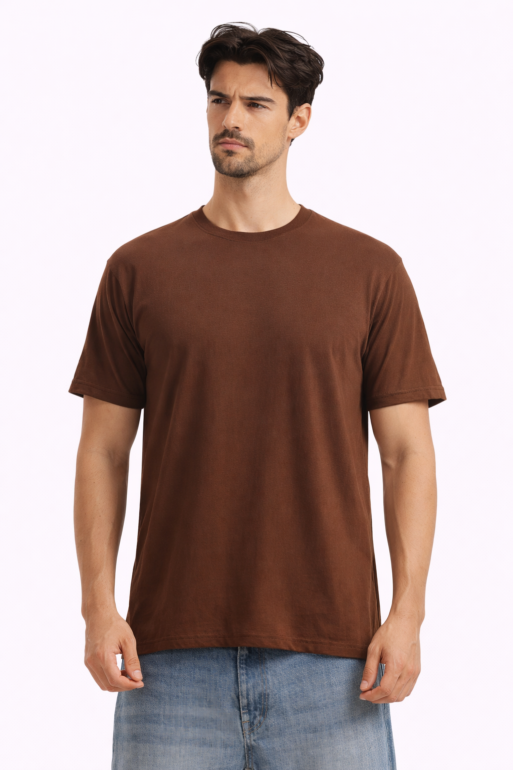 Chocolate Brown Regular Fit T-Shirt | 180 GSM Premium Cotton
