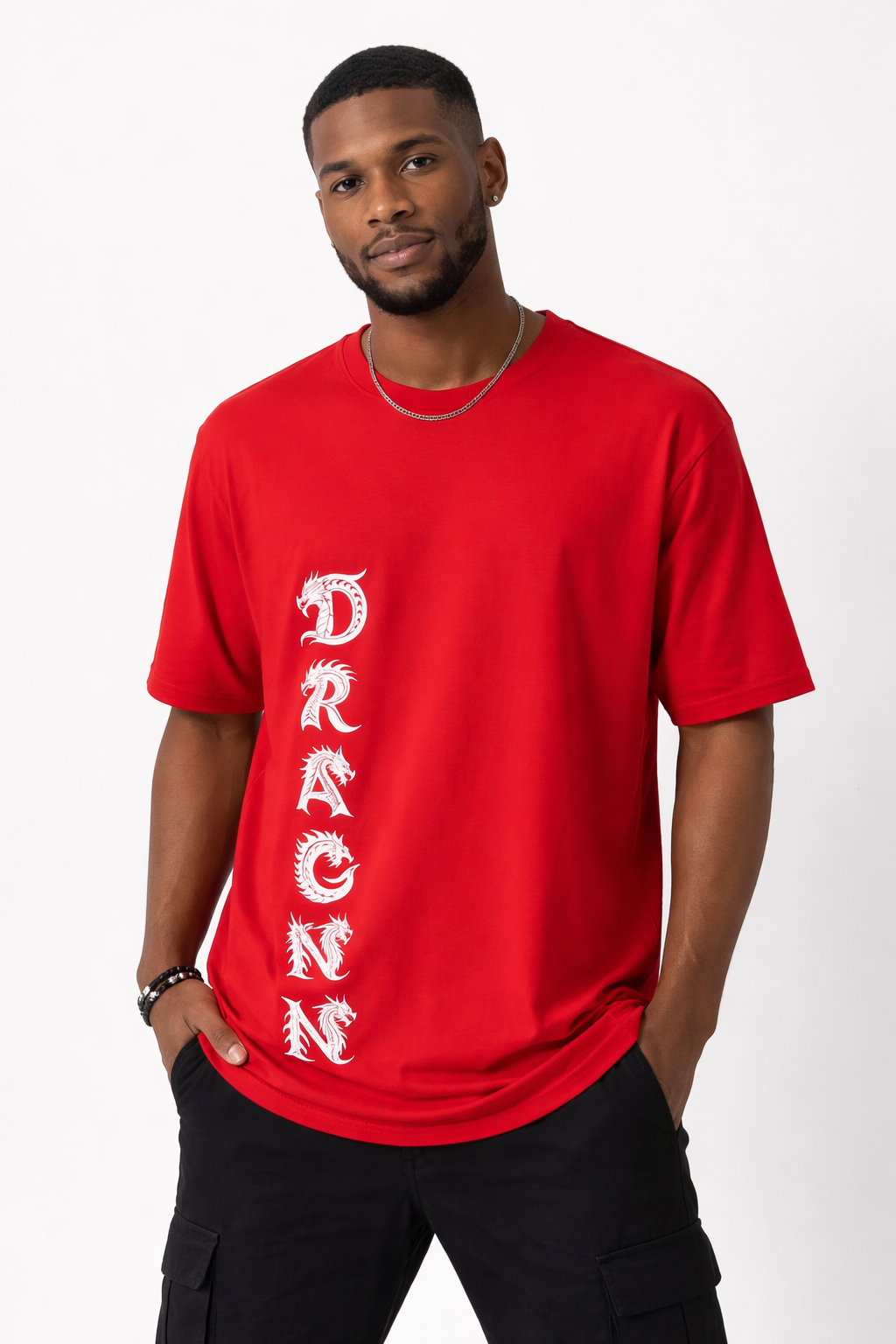 Red Dragon | Limited Edition - Oversized French Terry Cotton T-Shirts