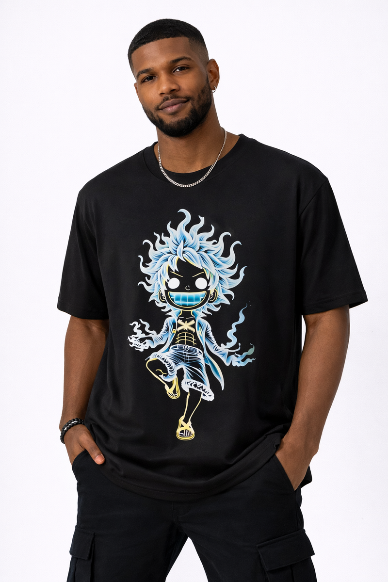 Awakened Thunder Aesthetic - Oversized French Terry Cotton T-Shirts