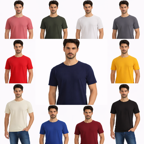 Beige Regular Fit T-Shirt | 180 GSM Premium Cotton Essential