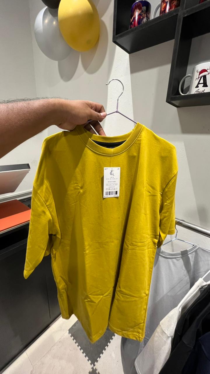 Oversized Cotton French Terry 240 GSM T-Shirt Plain