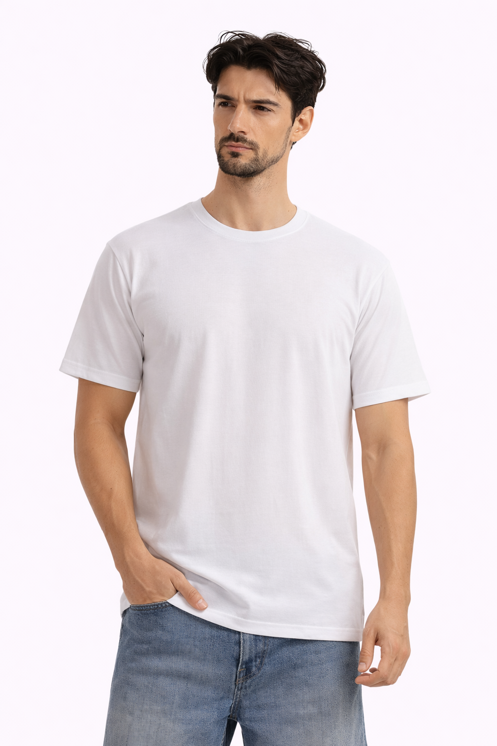 White Regular Fit T-Shirt | 180 GSM Premium Cotton